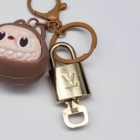 Authentic Louis Vuitton Lock & Key with Labubu Head Keychain, Keycharm - Picture 6 of 8